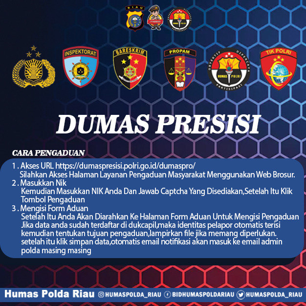 Cara pengaduan Dumas Presisi